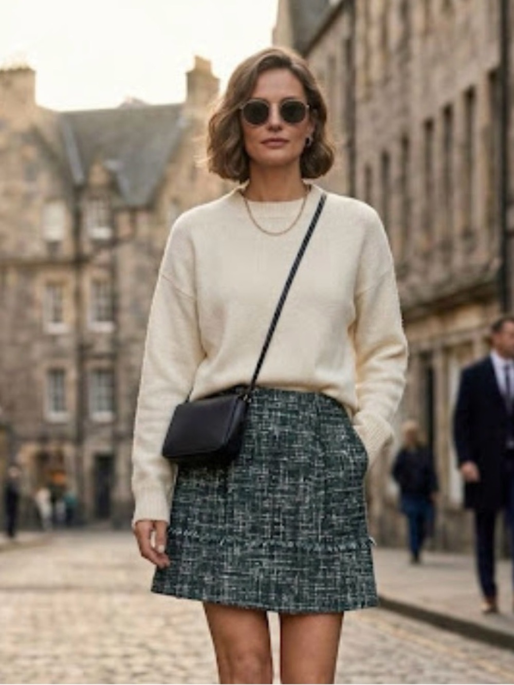 Brooks Brothers Green Tweed A-Line Skirt | Size 2 | EUC
